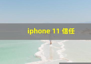 iphone 11 信任